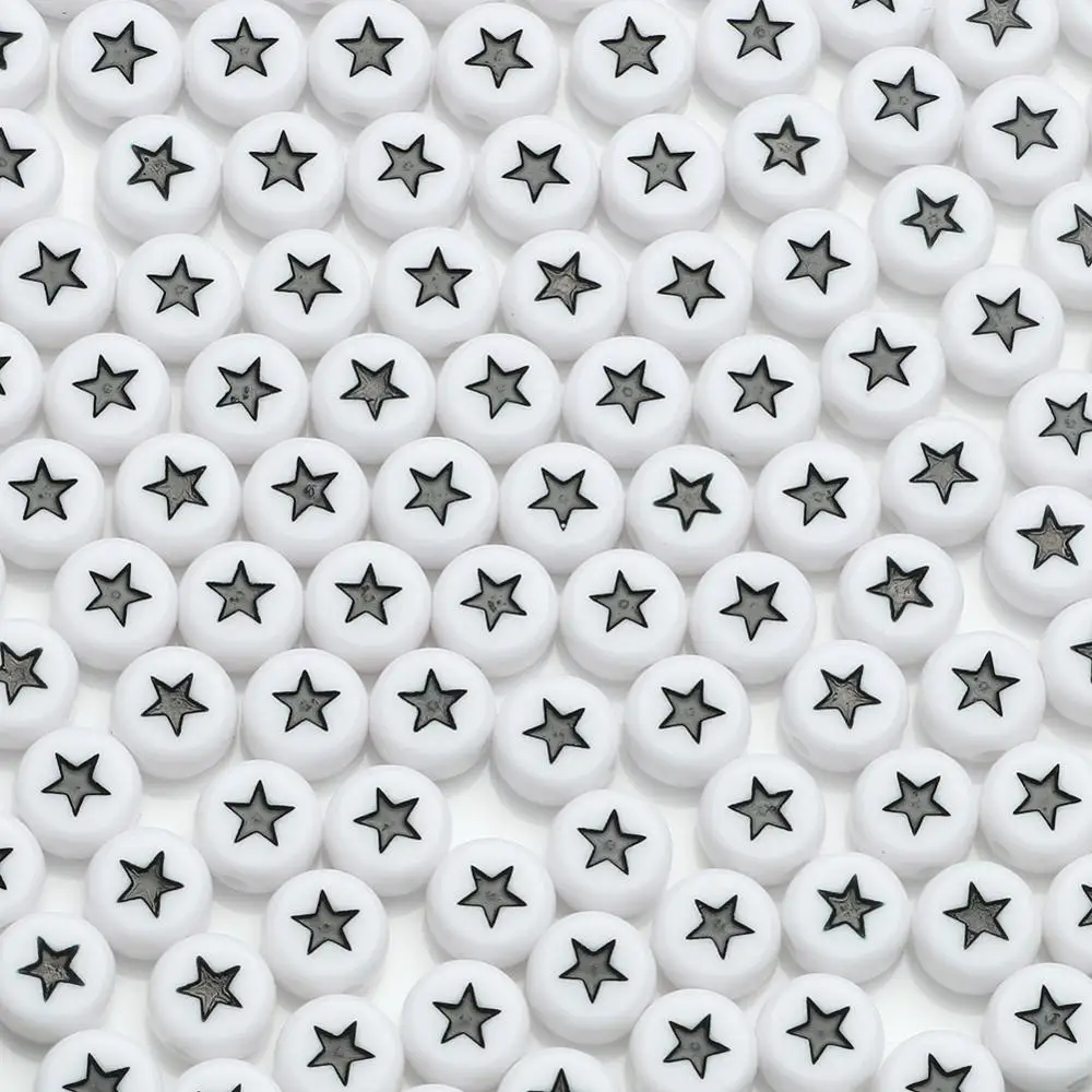 100 шт. круглые белые акриловые пластиковые бусины для самостоятельного