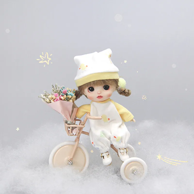 Aizulhomey Circus Clown Rat Metal Tricycle Mouse Dollhouse Furniture 1/12 1/8 GSC BJD Blyth OB11 Lol Doll Accessories Baby Toys images - 6