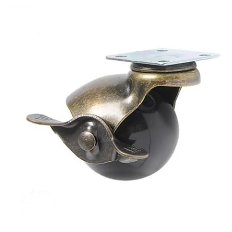 

1.5/2 inch furniture earth wheel green ancient flat universal caster with brake sofa caster silent ball wheel