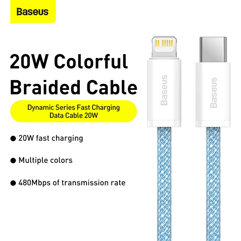 

Baseus Dynamic Series Fast Charging Data Cable For IOS 13 Pro Max Fast Charging Cable Type Mobile Phone Type-C to iP 20W