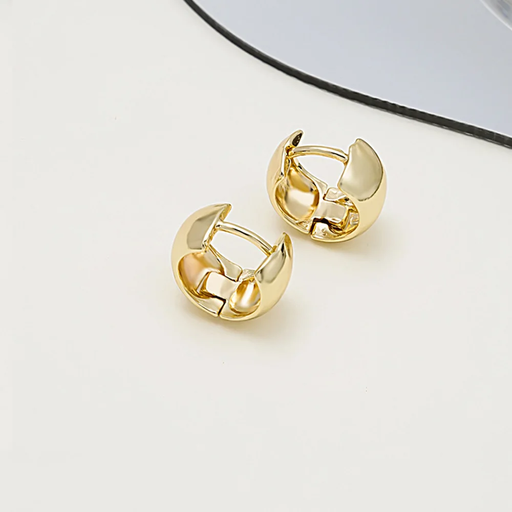 Simple Metal Jewelry Cute Round Hoop Earrings For Women Geometric Circle Earings Female Small Huggie Party Gift | Украшения и