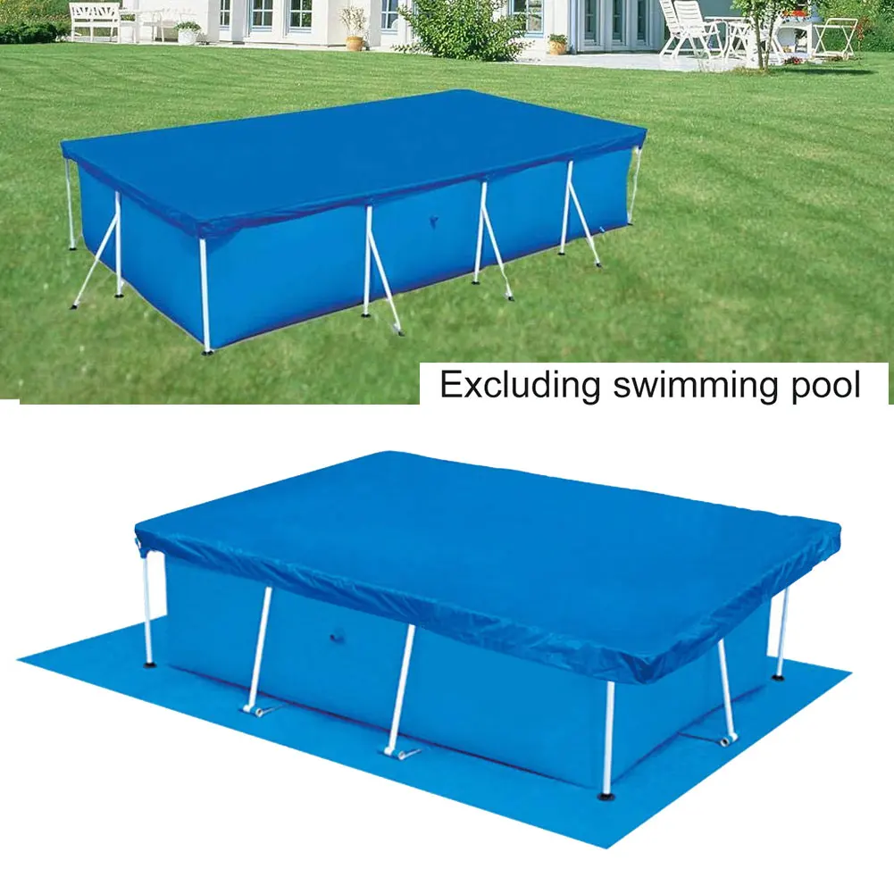 

Rectangle Shape Thicken Waterproof PE Foldable Dust Proof Accessories Portable Durable Pool Cover Outdoor Garden With Ground Mat