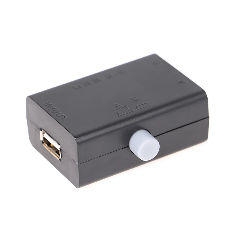 

1Pcs Black Sharing Switch ABS USB Sharing Share Switch Box Hub 2 Ports PC Computer Scanner Printer