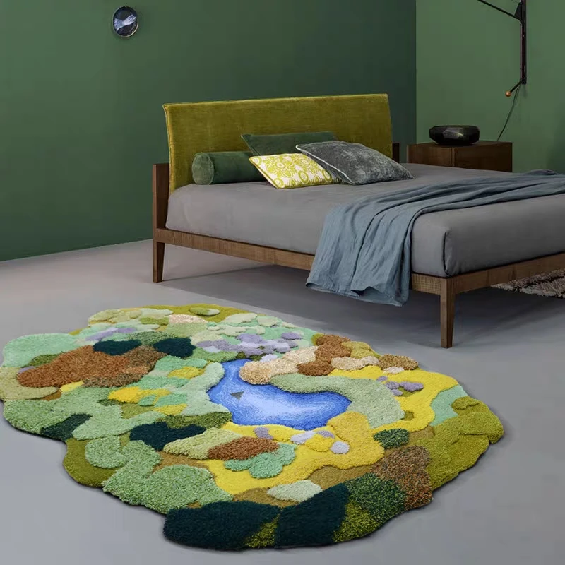 3D коврик ручной работы с маленьким лесом прикроватный ковер большого размера в