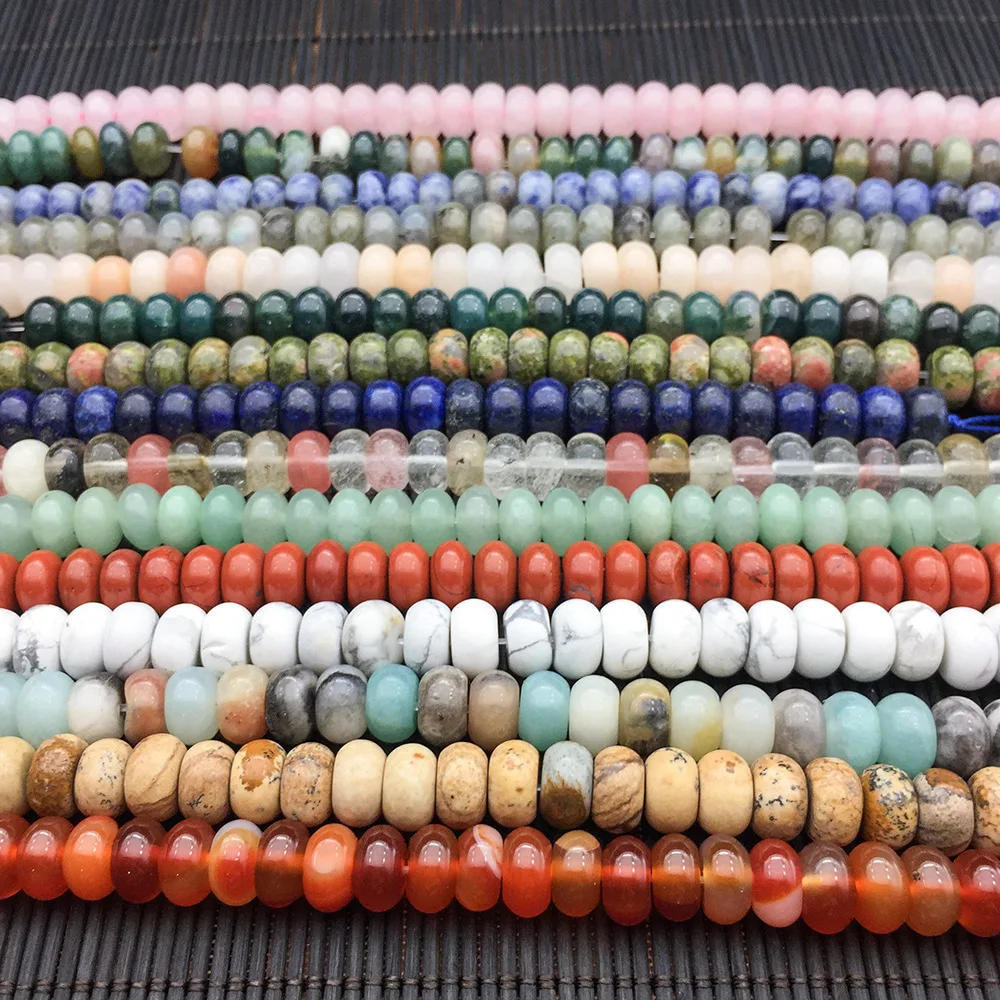 

Natural Crystal Semi-precious Stones 5*8mm Abacus Beaded Loose Beads for Jewelry Making DIY Necklace Bracelet Accessories 38cm