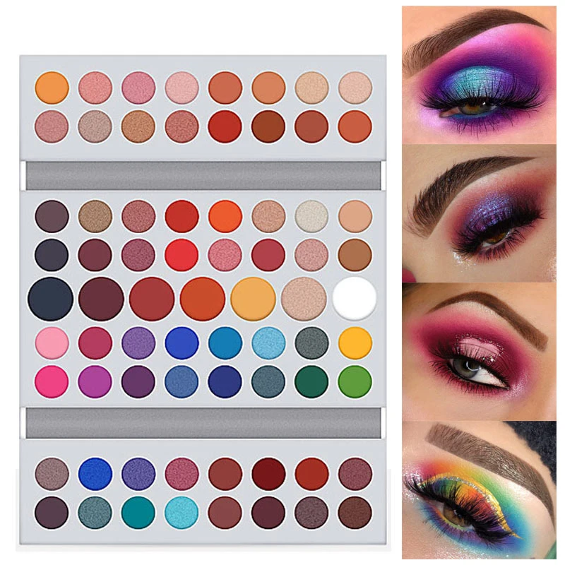 

71 Color Eyeshadows Palette Highlight Matte Pearlescent Eye shadow Blusher Shading Powder Multifunction Makeup Cosmetic TSLM1
