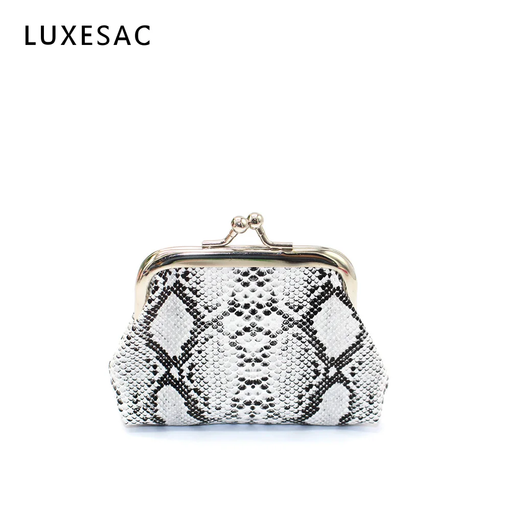 Винтажный змеиный принт Роскошный дизайнерский Кошелек для монет Bolsas Feminina мини