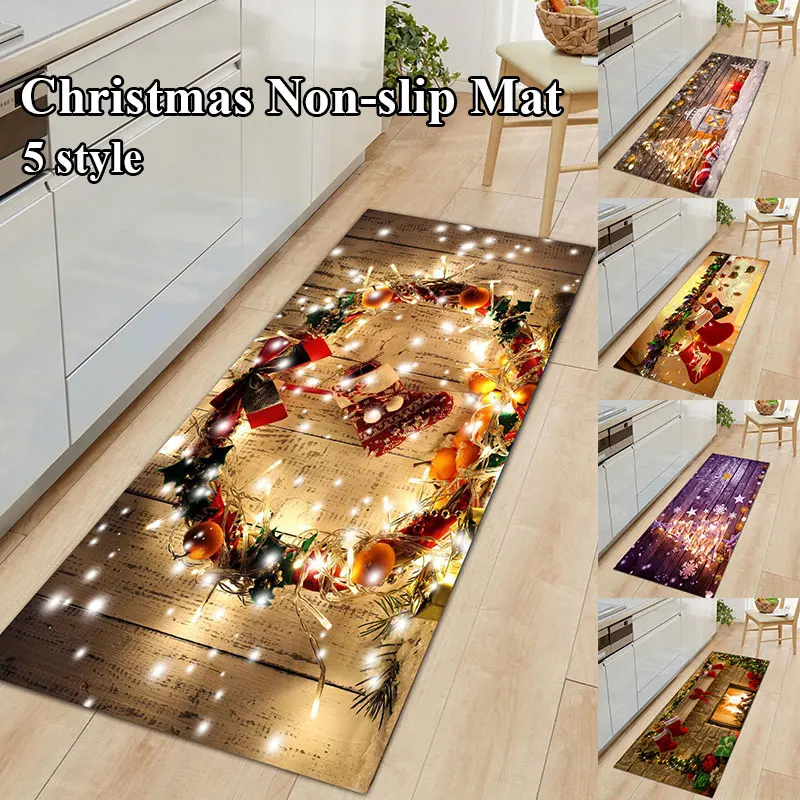 

Merry Christmas Welcome Doormats Indoor Home Carpets Printed Floor Mats Non-slip Christmas Carpets Printed Floor Mats