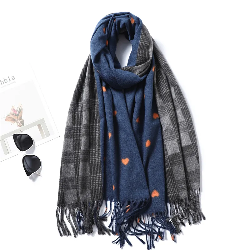 2019 роскошный бренд плед кашемировый женский шарф зимняя теплая шаль и