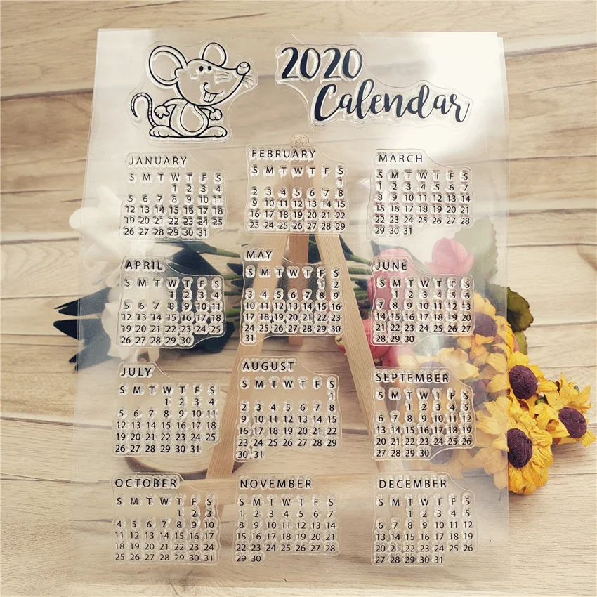 Горячая Распродажа прозрачные штампы с календарем/силиконовые уплотнения