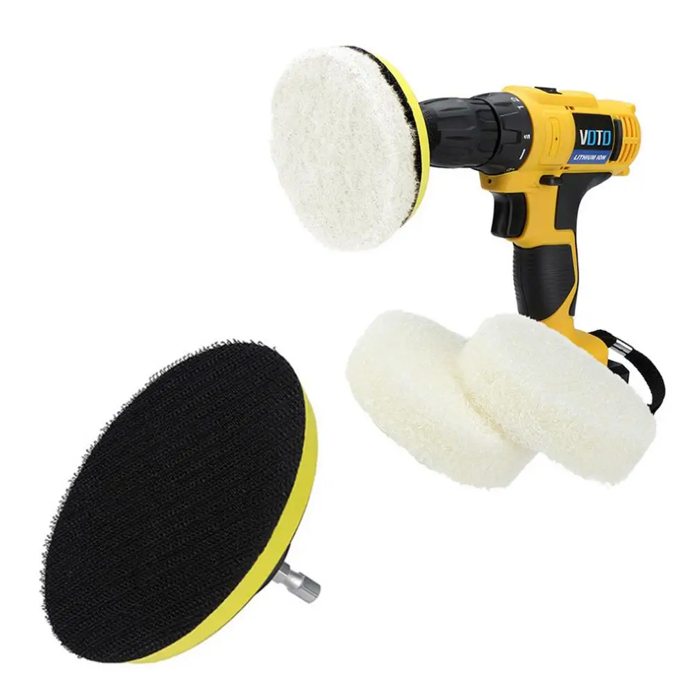 

Electric Drill Brush Replaceable Scouring Pad Set Power Scrubber Polishing Brush Kit Accessories For Carpet Glass Car Clean