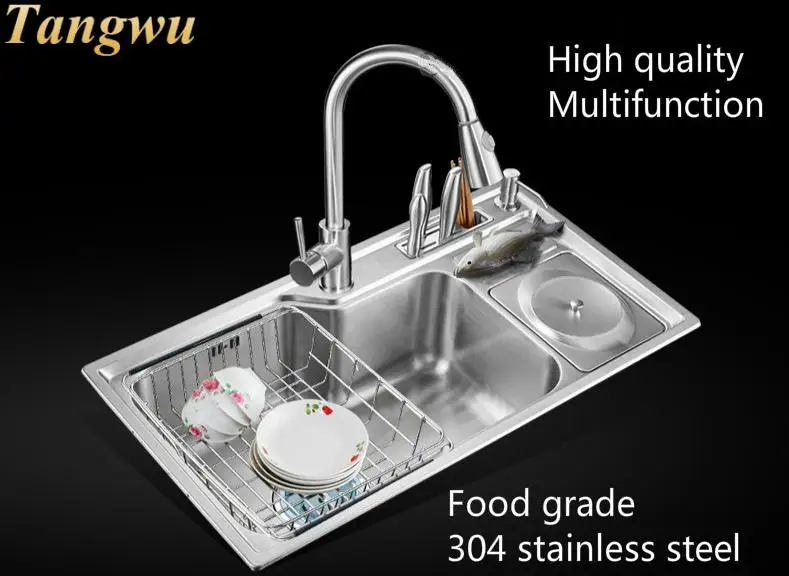 Бесплатная доставка стандартная модная кухонная раковина фитинги из пищевой