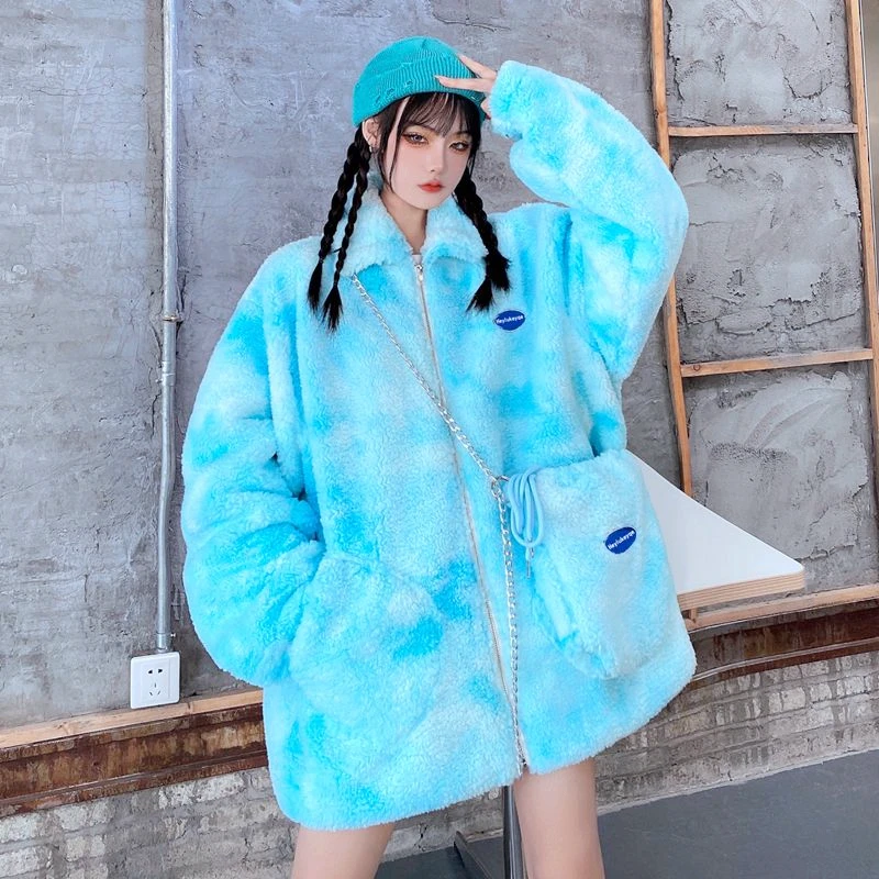 Koreaning Новый Harajuku Для женщин джинсовая куртка более Стиль рабочие утепленные