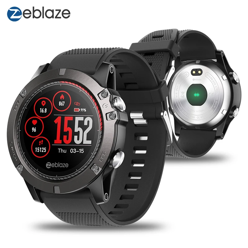 Zeblaze VIBE 3 ЭКГ Смарт-часы цветной дисплей монитор сердечного ритма IP67 водонепроницаемый мульти-спортивный режим фитнес-трекер умные часы для мужчин