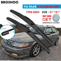 car wiper blade for saab 9 3 cabrio mk1 2121 1998 2003 atuo windscreen windshield wipers blades window wash fit hook arms