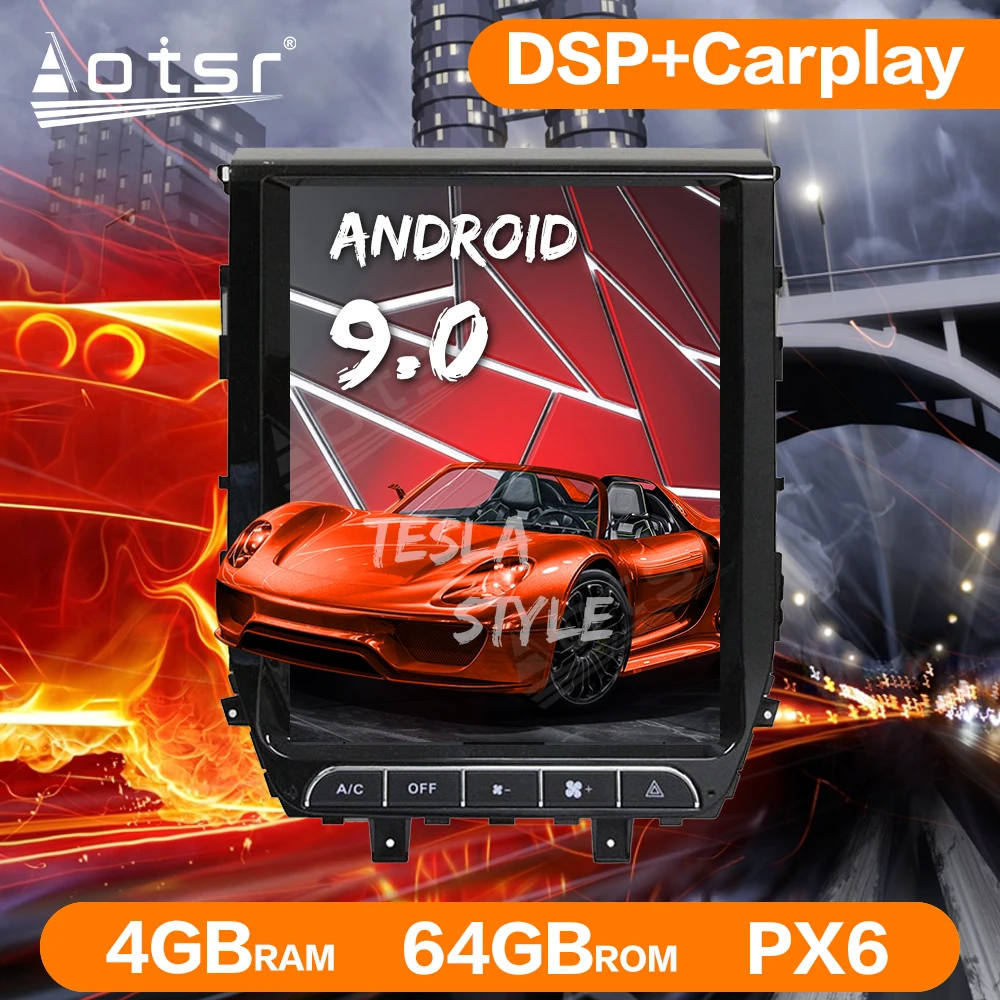 Автомобильный радиоприемник в стиле Tesla Android 9 0 GPS навигация для TOYOTA LAND CRUISER LC200 2016