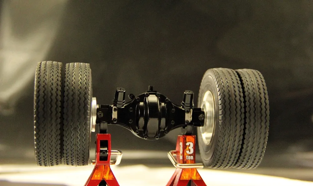 1 шт. 1/14 Tamiya трактор Передняя Задняя осевая Опора Алюминий 4x2 6x 4 8 x4 неработающий мост с дифференциальным замком для 1:14 RC автомобильная часть