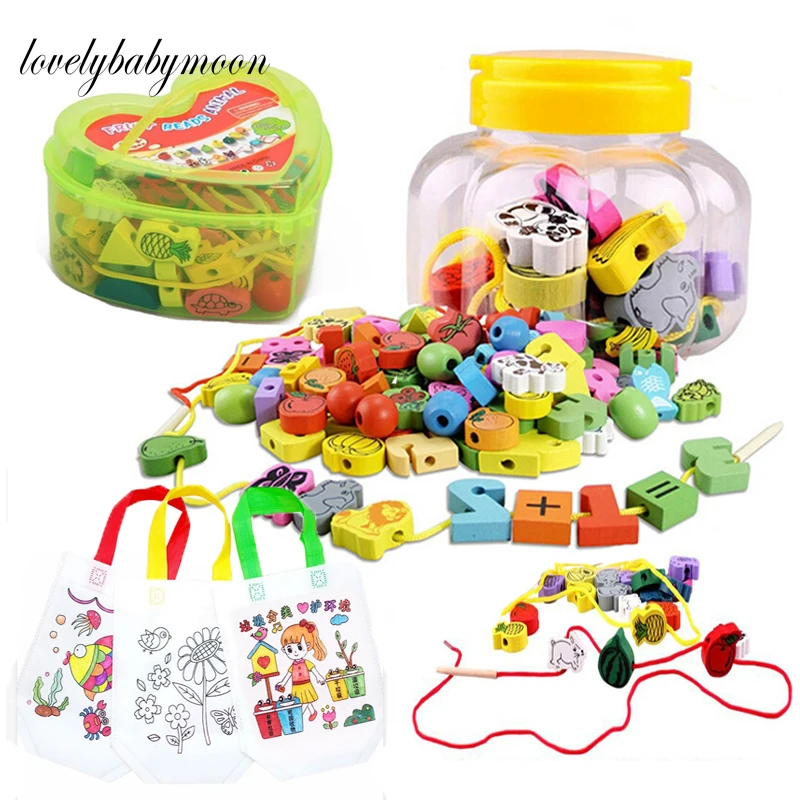 26 шт. блоки мультфильм животных фрукты цифровой блок деревянных игрушек ваш