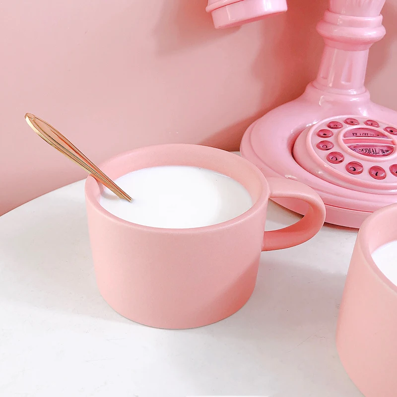 Розовая кружка для макарона креативная простота в стиле Ins Подарочный набор с