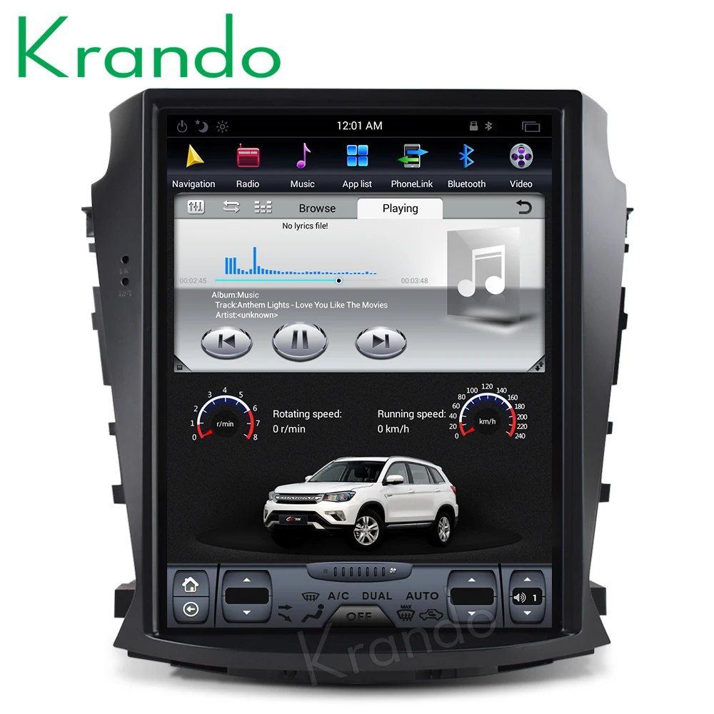 Автомагнитола Krando с GPS навигацией и вертикальным экраном 9 0 дюйма Android 10 4 для