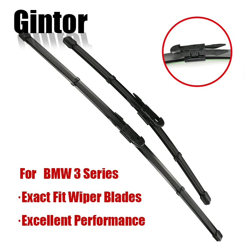 Gintor Car Wiper Blade For BMW 3 Series E36 E46 E90 E91 E92 E93 F30 F31 F34 Fit Hook/Side Pin/Pinch Tab Arms Auto Accessories