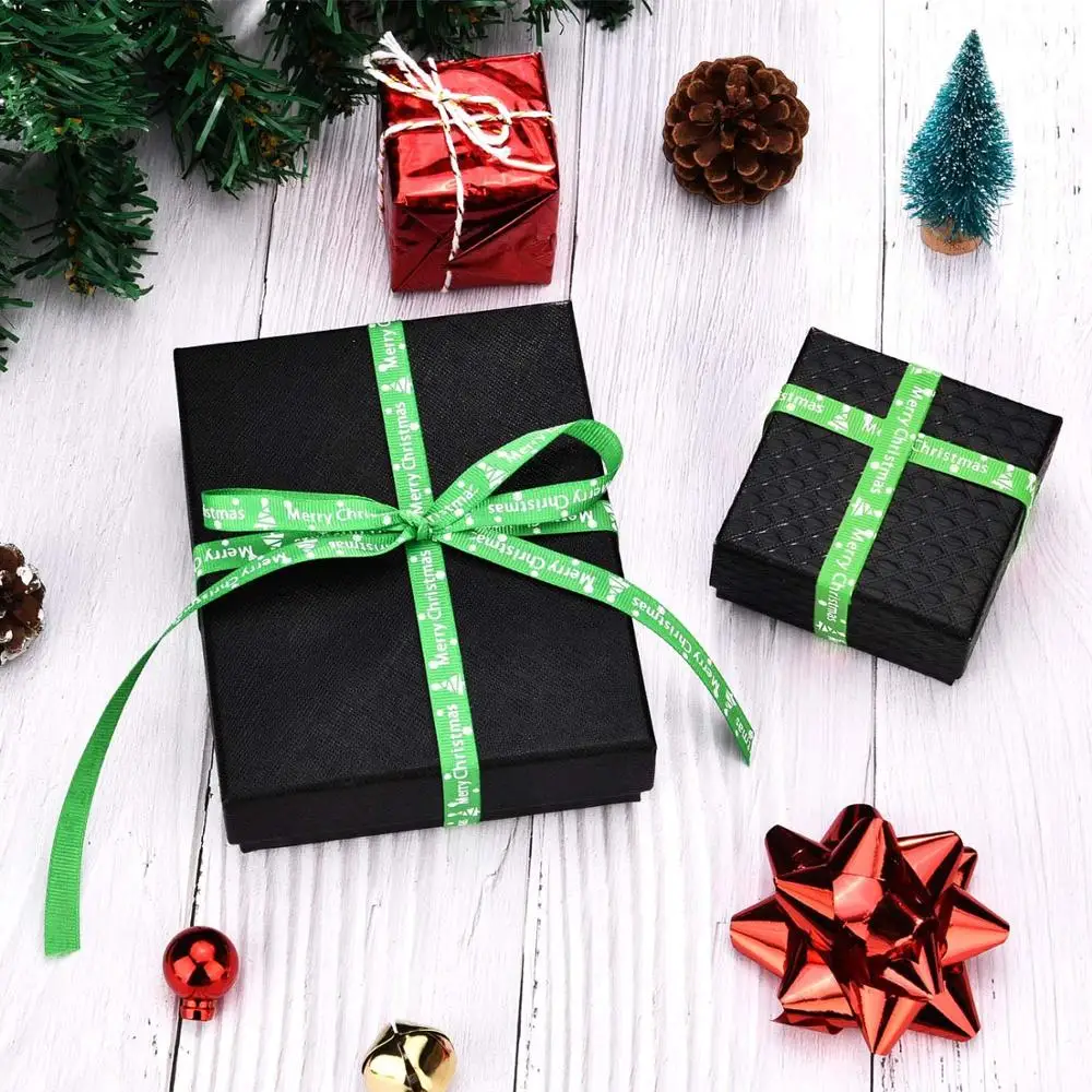 22 метра Рождественская лента Напечатанная С Рождеством для подарочной упаковки