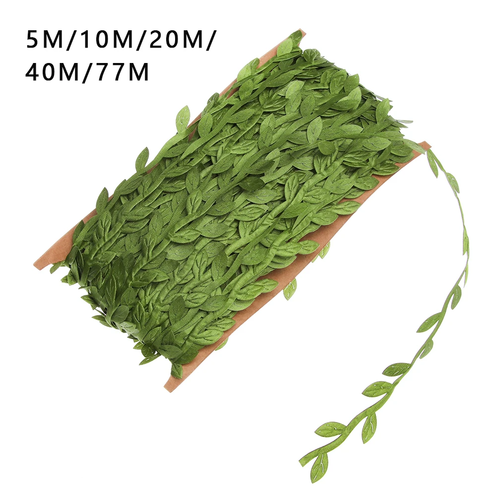 Искусственные зеленые листья плетеные искусственные растения лоза свадебная