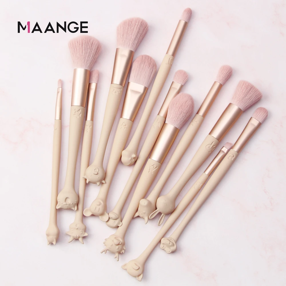 Набор кистей для макияжа MAANGE с китайскими знаками Зодиака кисточки деревянной