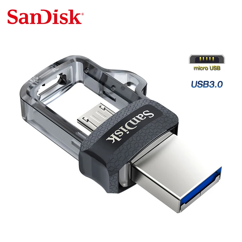 Двойной Флеш-накопитель SanDisk SDDD3 флэш-накопитель 64 Гб 128 Ultra Dual USB memory stick 256 Скорость
