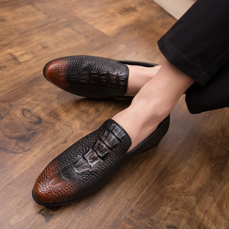 

2020 Autumn Men Loafers Shoes Fashion Slip-On Pu Leather Casual Comfortable Shoes Men Breathable Male Flats Shoes 46