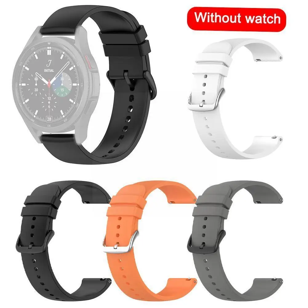 

Silicone Strap For Samsung Galaxy Watch 4 Silicone Strap Tail Round Wristband Smartwatch Fit Strap Z0H2