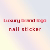 new brand nail sticker luxury logo nail sticker nail stickers brand logo 3d nail art stickers decals self adhesive manicure