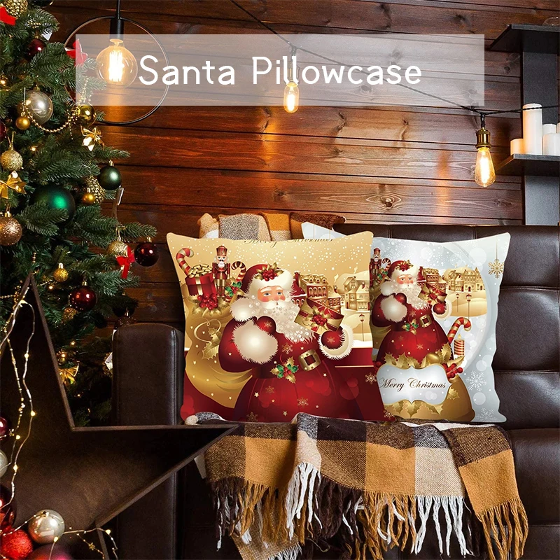 

Украшение для дома в виде Санты наволочка с принтом снеговика, новый год 2022, Рождественский Декор, Рождественское украшение, рождественские...