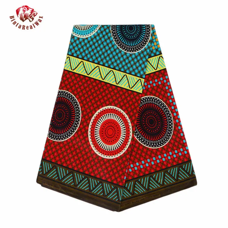 

Bintarealwax New Africa Cotton Fabric 2021 Ankara Dresses Nigerian Fashion Batik Fabrics 6 Yards/Lot Material 24FS1142