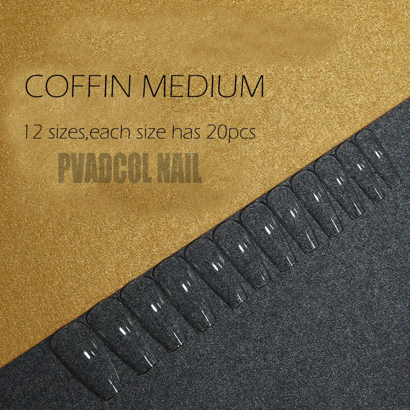 

Gel X Nails Extension System Full Cover Sculpted Clear Stiletto Coffin False Nail Tips 240pcs/bag