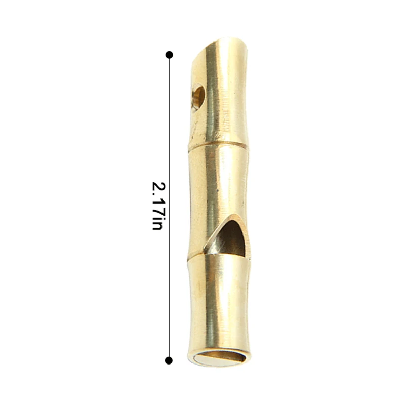 

2pcs Bamboo Joint Survival Fire Emergency Whistle Children Anti-wolf Copper Whistle Safety Outdoor Survival Emergency Tool