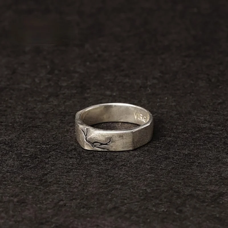 Кольцо мужское геометрическое в винтажном стиле креативное Подарочное кольцо с