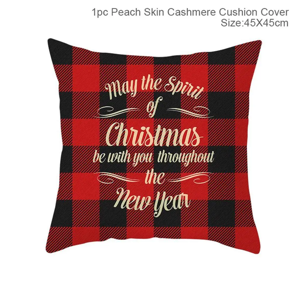 QIFU 45x45cm Elk Snowflake Santa Claus Christmas Pillowcase Christmas Decor for Home Christmas Navidad Xmas New Year - Цвет: Xmas Pillowcase 35