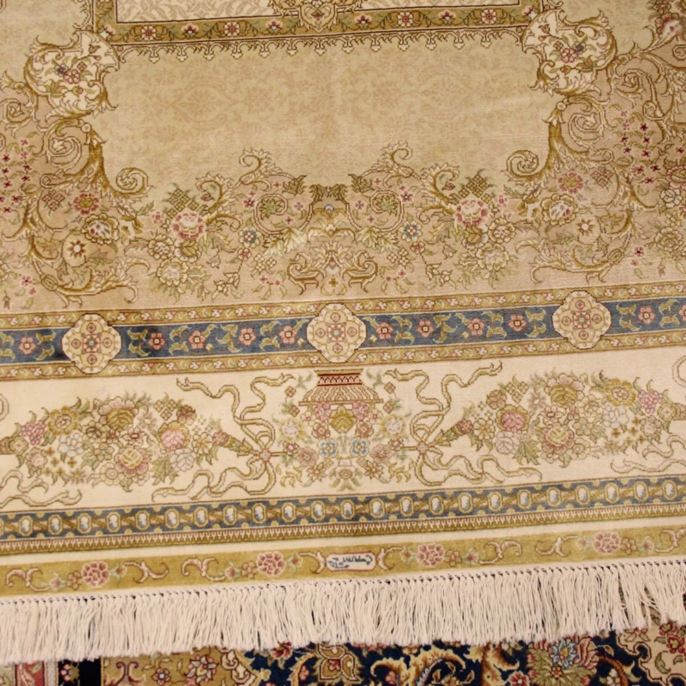 Yilong 4 5 'x 6 5' классический дизайн Шелковый персидский ковер ручной работы