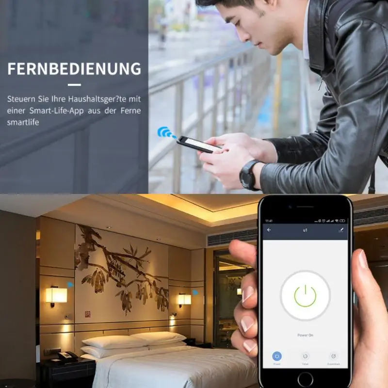 

Tuya WiFi EU Smart Plug 10A Adapter Wireless Remote Voice Control Power Monitor Timer Socket For Google Home Alexa Intelligence