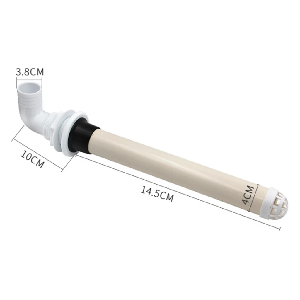 

Marine Screw In Overflow Drain Tube Fits 1-1/2" Threaded Drain