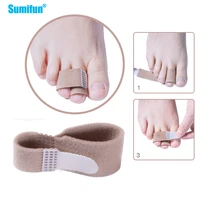 20pcs velvet cotton material adjustable toe separator toe splint straightener wrap anti slip brace hammer toe protector sleeve