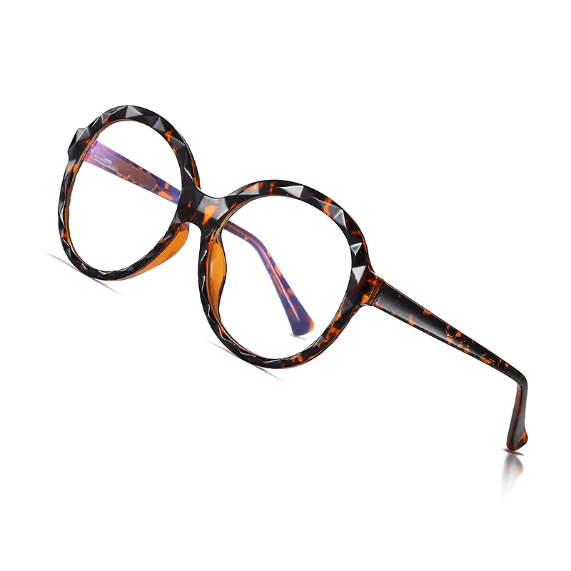 Женские круглые очки AOFLY голубые в оправе с бриллиантами оправа для оптических