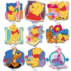 Нашивки с героями мультфильмов Диснея, аниме, Винни-Пух, термоклейкие нашивки для детской одежды, куртки, стикеры для глажки, тканевые нашивки