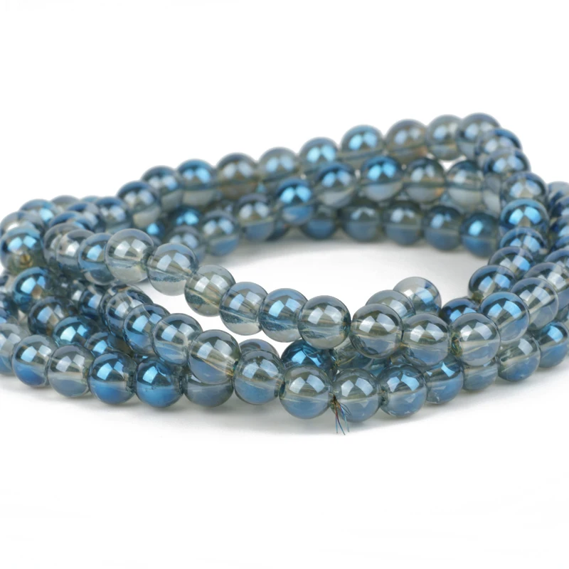 6 ммаб цветные прозрачные синие Круглые Хрустальные стеклянные бусины, бусины, бусины для аксессуаров, используется для изготовления ювелирных изделий своими руками