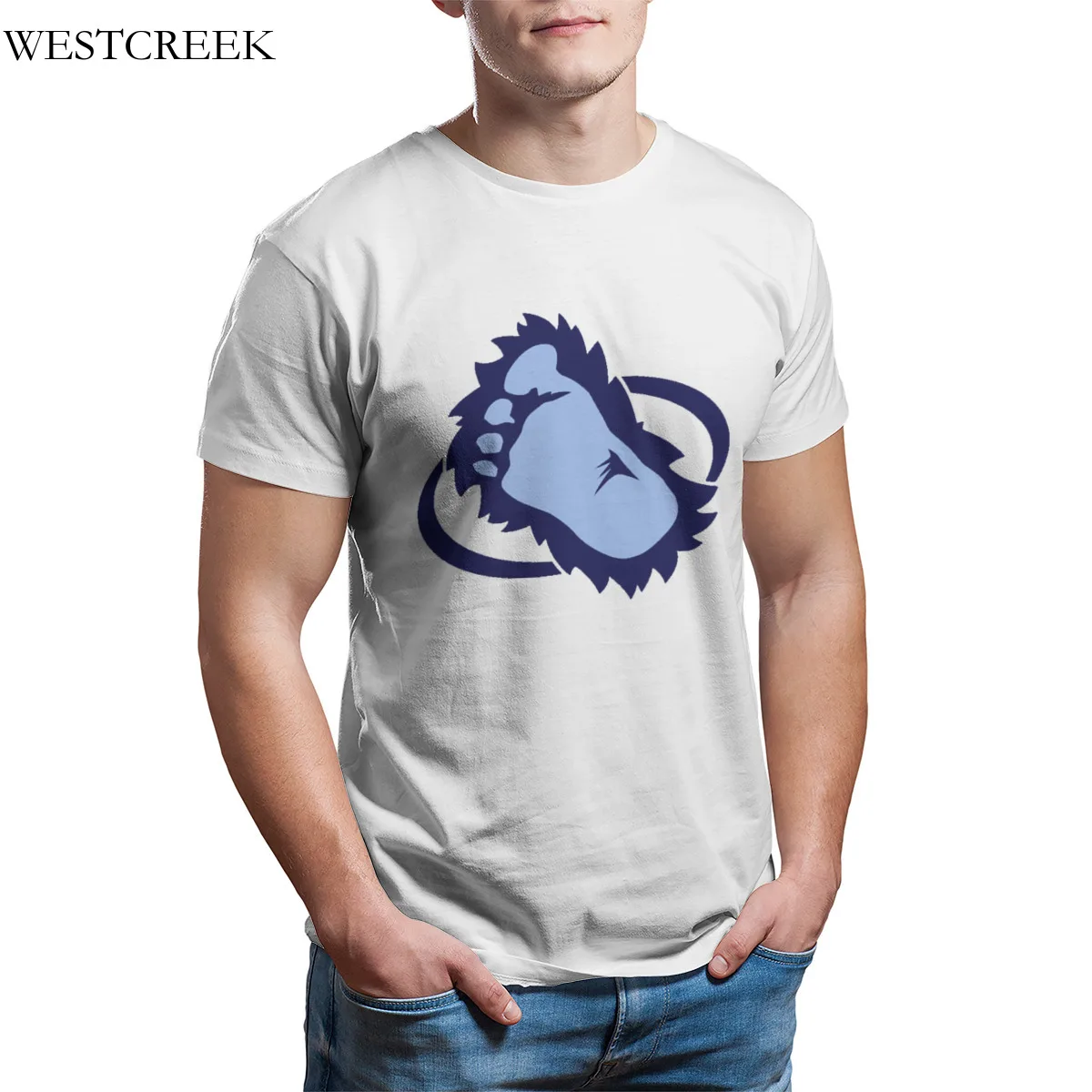 

Wholesale Men's T-Shirt Bigfoot Trackers T-Shirt 100% Cotton Funny Sleeve Streetwear Custom T-Shirt 30546