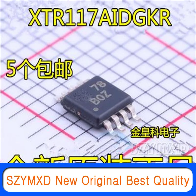 

5Pcs/Lot New Original Imported XTR117AIDGKR MSOP8 silk screen BOZ current loop transmitter chip IC In Stock