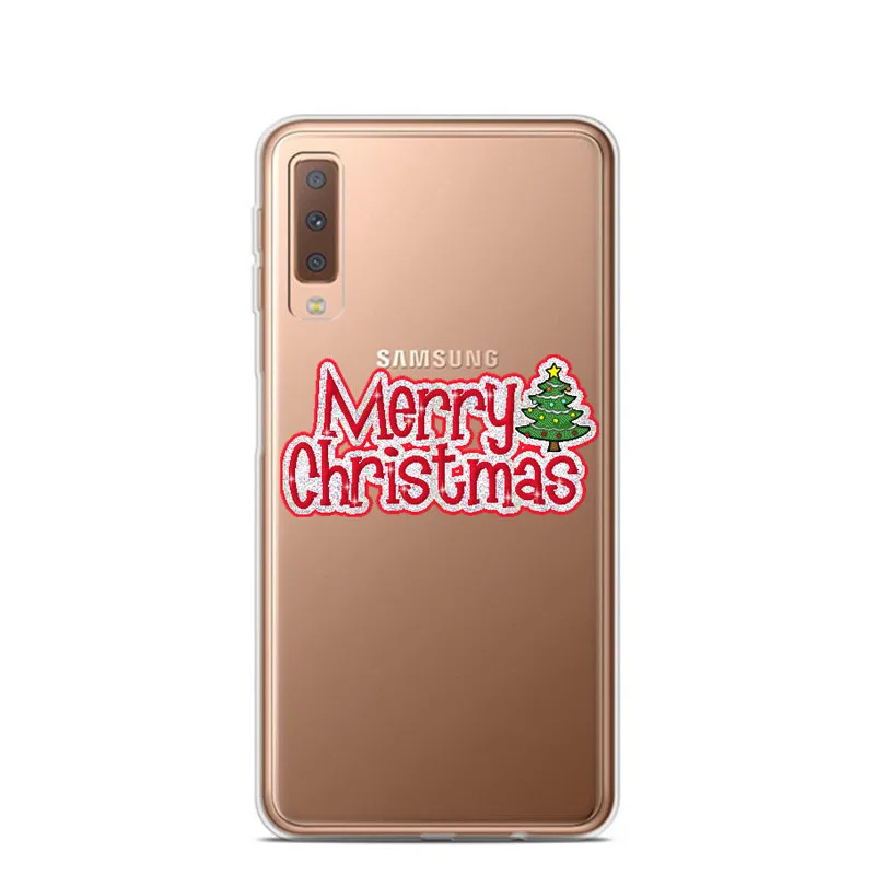 TPU Мультяшный Рождественский чехол для samsung Galaxy A10 A30 A50 A70 A80 Санта Клаус мягкий чехол TPU для samsung A6 A7 A8 Plus A9 - Цвет: TPU