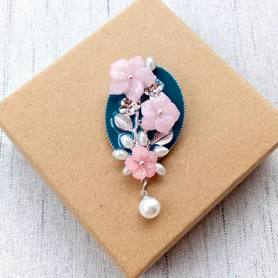 

Exquisite classical plum blossom vintage pink flower women's brooch