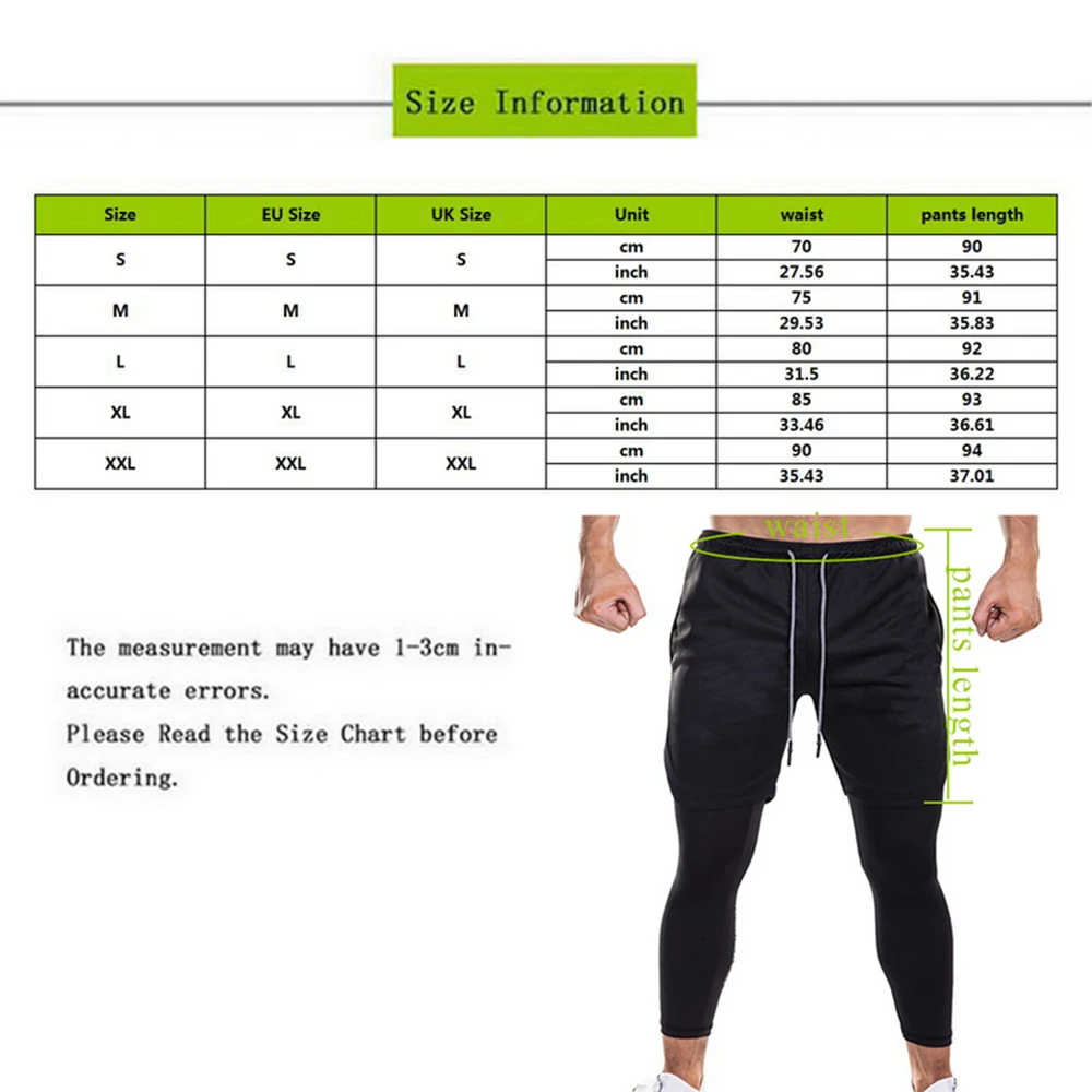 Для мужчин 2 1 джоггеры Шорты телефон безопасности карманами 2020 Весна Высокое